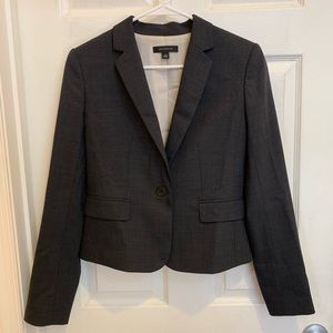 Ann Taylor Dark Grey Stretch Blazer Size 2